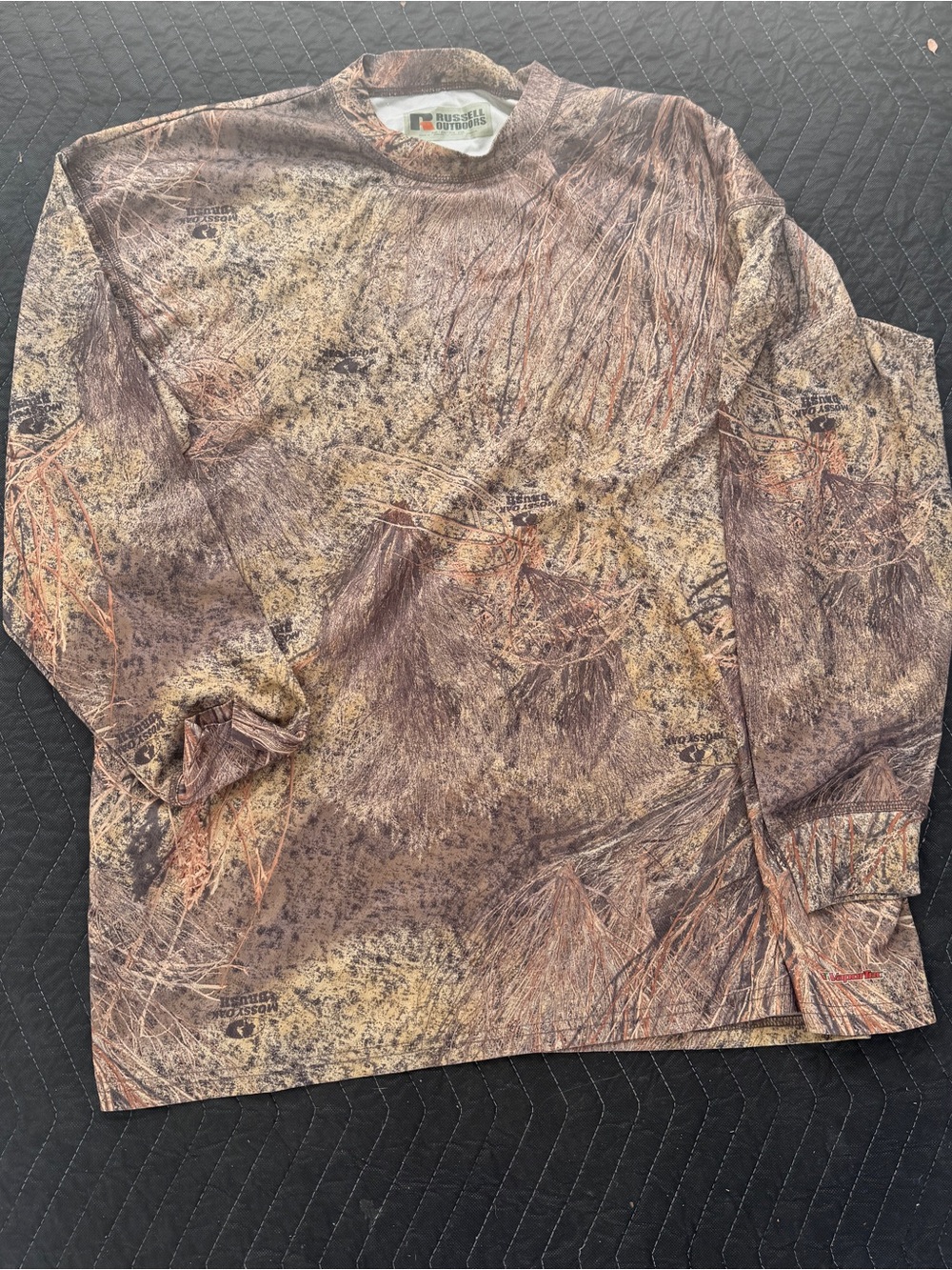 Russell Athletic Realtree-Style Brown Camo Long Sleeve Shirt